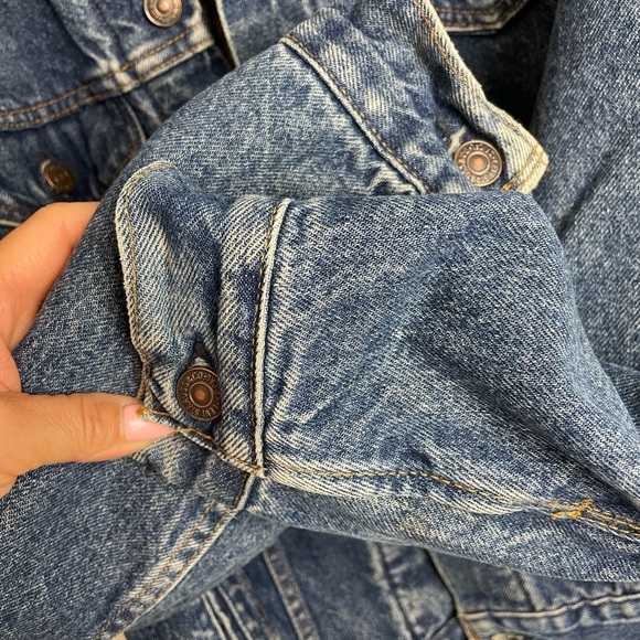 Vintage Men’s 80’s Levi Wool-like lined denim jacket 38 - Picture 8 of 11